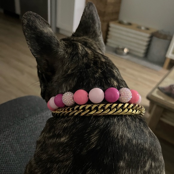 Handcrafted Beaded Dog Collar - Penelope - Beaded Acrylic Beads - Picture 5 of 16